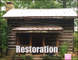 Historic Log Cabin Restoration  Hurdle Mills, North Carolina